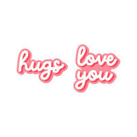 Scrapbook.com - Decorative Die Set - Joyful - Hugs Love You