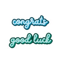 Scrapbook.com - Decorative Die Set - Joyful - Congrats Good Luck