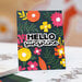 Scrapbook.com - Decorative Die Set - Market Bloom - Hello Sunshine, Sweet - Sentiments
