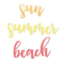 Scrapbook.com - Decorative Die Set - Summer Beach Sentiments