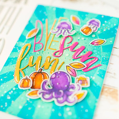 Scrapbook.com - Decorative Die Set - Summer Beach Sentiments