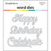 Scrapbook.com - Decorative Die Set - Birthday Celebration Sentiments