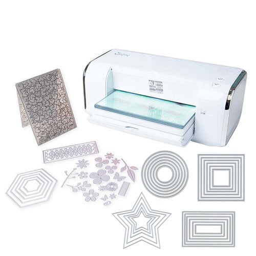 Sizzix - Big Shot Switch Plus Machine Die Cutting Bundle - White - Nested Basics Die Sets