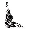 Gina Marie - Embossing Folder - 4 x 6 - Holly Corner