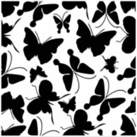 Gina Marie - Embossing Folder - 5 x 5 - Butterfly Background