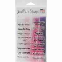 Gina Marie - Clear Acrylic Stamps - Birthday Words