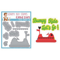 Scrappy Boy Stamps - Dies - Mouse Bumper Car