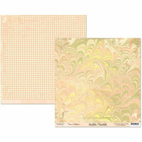 Scribble Scrabble - Naomi Collection - 12 x 12 Double Sided Paper - Pink Marble