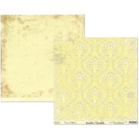 Scribble Scrabble - Naomi Collection - 12 x 12 Double Sided Paper - Antique Wallpaper
