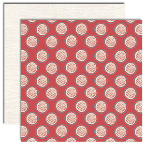Scribble Scrabble - Double-Sided Paper - Yankee Doodle Collection by Cynthia Coulon - Scribbled Ivory Dots, CLEARANCE