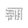 Studio Calico - Elementary Collection - Clear Acrylic Stamps - Sentiments, CLEARANCE