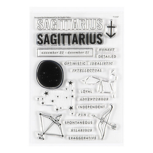 Studio Calico - Clear Photopolymer Stamps - Horoscope Sagittarius