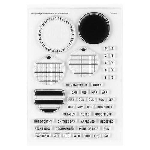 Studio Calico - Clear Photopolymer Stamps - Circle Date