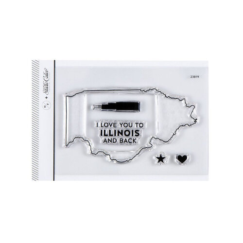 Studio Calico - Clear Photopolymer Stamps - I Love Illinois