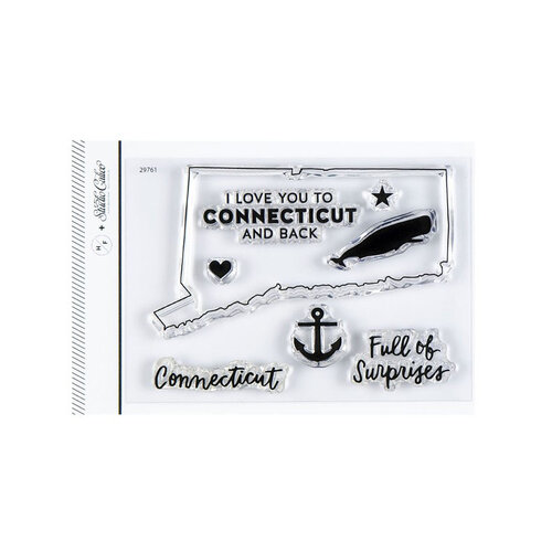 Studio Calico - Clear Photopolymer Stamps - I Love Connecticut