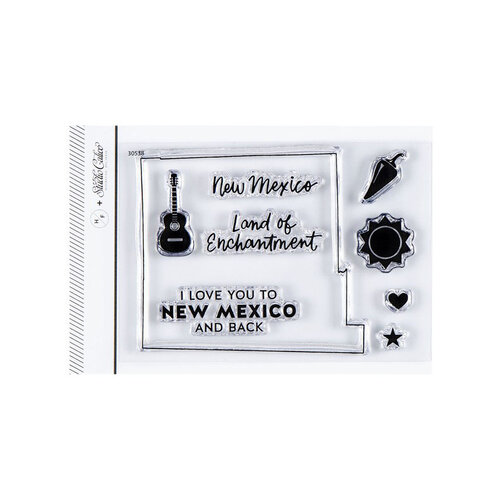 Studio Calico - Clear Photopolymer Stamps - I Love New Mexico