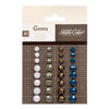 American Crafts - Studio Calico - Darling Dear Collection - Opaque Gems - Brown, Navy, Gray White