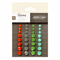 American Crafts - Studio Calico - Darling Dear Collection - Opaque Gems - Orange, Mint, Chartreuse, Gray