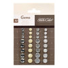 American Crafts - Studio Calico - Darling Dear Collection - Opaque Gems - White, Off-White, Clear