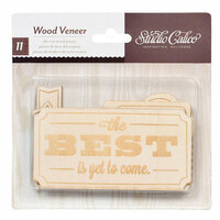 American Crafts - Studio Calico - Darling Dear Collection - Wood Veneer Pieces - Tags and Plates