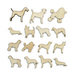 American Crafts - Studio Calico - Here and There Collection - Wood Veneer Pieces - Dogs
