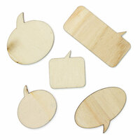 Studio Calico - Snippets Collection - Wood Veneer Pieces - Speech Bubbles