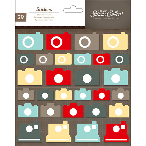 Studio Calico - Snippets Collection - Chipboard Stickers - Cameras