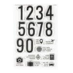 Studio Calico - Clear Photopolymer Stamps - Travel Numbers