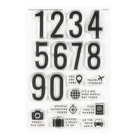 Studio Calico - Clear Photopolymer Stamps - Travel Numbers