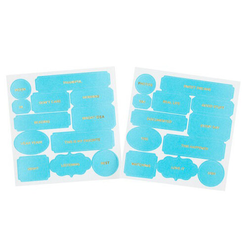 Studio Calico - Color Theory - Die Cut Labels - Clear Blue