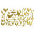 Studio Calico - Chipboard - Gold Foil Hearts and Arrows