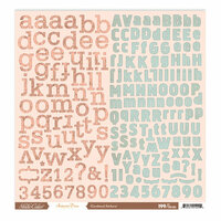 Studio Calico - Autumn Press Collection - 12 x 12 Cardstock Stickers - Alphabet