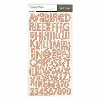 Studio Calico - Autumn Press Collection - Chipboard Stickers - Alphabet - Woodgrain