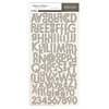 Studio Calico - Classic Calico Collection - Chipboard Stickers - Alphabet - Cream