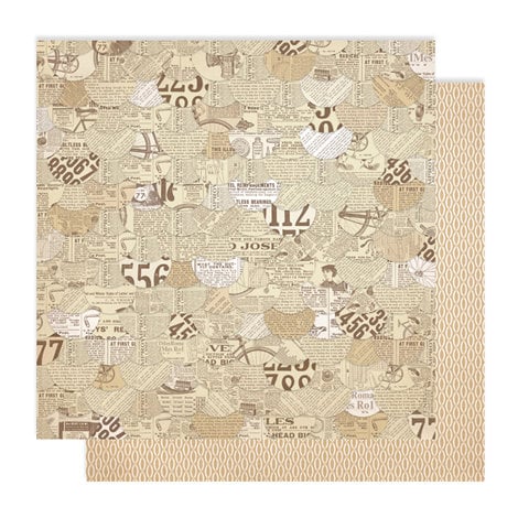 Studio Calico - Classic Calico Collection - 12 x 12 Double Sided Paper - Newsprint