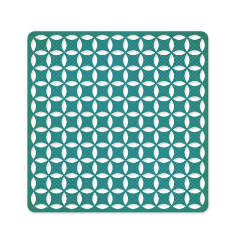 American Crafts - Studio Calico - Memoir Collection - 12 x 12 Die Cut Paper - Intertwined Circle - Teal