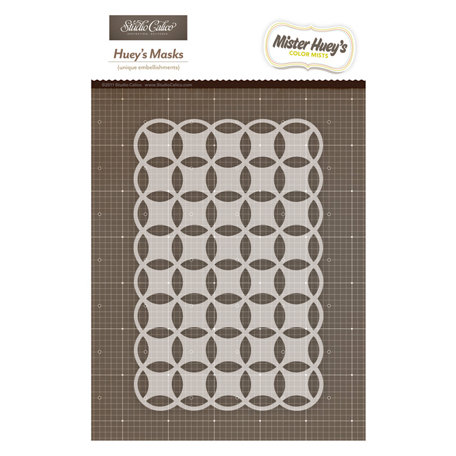 American Crafts - Studio Calico - Mister Huey's Color Mist - Stencils Mask Set - Intertwined Circles