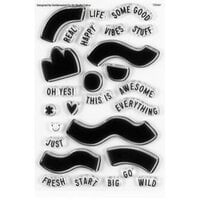 Studio Calico - Clear Photopolymer Stamps - Shapes And Words