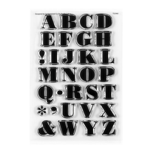 Studio Calico - Clear Photopolymer Stamps - Lana Solid Alphabet