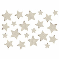 American Crafts - Studio Calico - Classic Calico Collection - Rub Ons - Stars - Gray