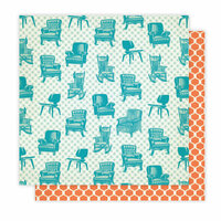 Studio Calico - Home Front Collection - 12 x 12 Double Sided Paper - Conversation Piece, CLEARANCE