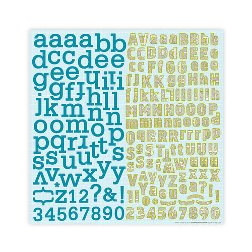 Studio Calico - Anthology Collection - 12 x 12 Cardstock Stickers - Alphabet, CLEARANCE