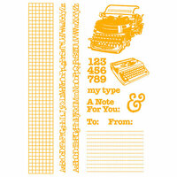 Studio Calico - Anthology Collection - Rub Ons - Typeset - Orange