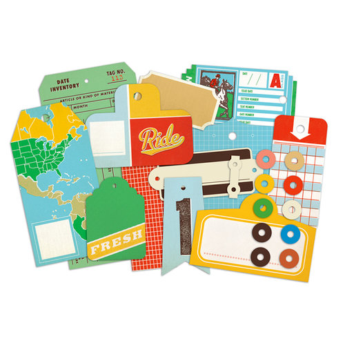 Studio Calico - State Fair Collection - Die Cut Cardstock Pieces - Tags