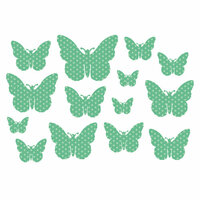 Studio Calico - Countryside Collection - Rub Ons - Butterfly - Green