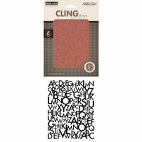 Hero Arts - Studio Calico - Autumn Press Collection - Clings - Repositionable Rubber Stamps - Alphabet Pattern