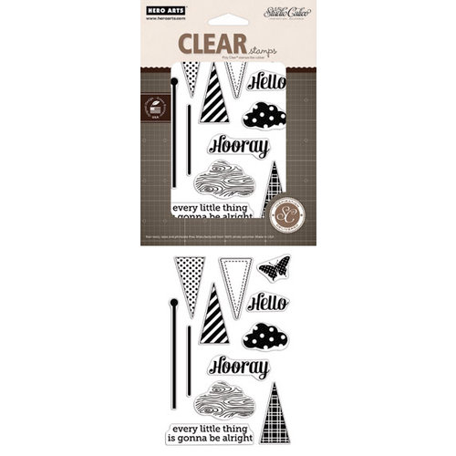 Hero Arts - Studio Calico - Classic Calico Collection - Poly Clear - Clear Acrylic Stamps - Hooray