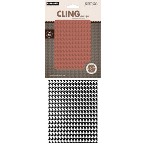 Hero Arts - Studio Calico - Memoir Collection - Clings - Repositionable Rubber Stamps - Houndstooth Background