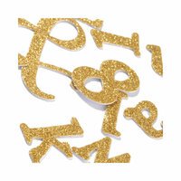 SEI - Metallic Basics - Alphabet Stickers - Glitter - Gold