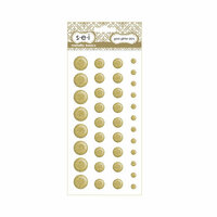 SEI - Metallic Basics - Self Adhesive Glitter Dots - Gold